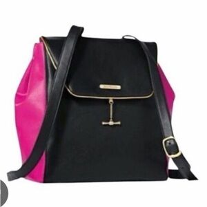 Juicy Couture Black and Vibrant Pink Backpack